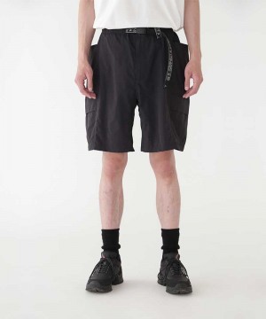 Black Gramicci Gramicci x and wander Patchwork Wind Men's Shorts | TORBYM045