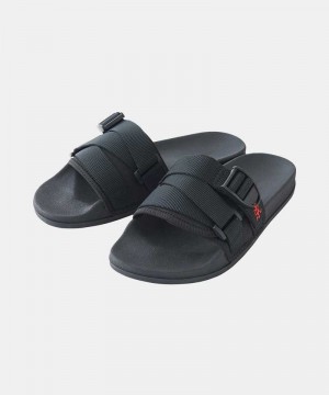 Black Gramicci Slides Men's Footwear | EQKUDO479