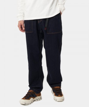 Black Gramicci Stretch Denim Loose Tapered Ridge Men's Pants | NFZJPU078