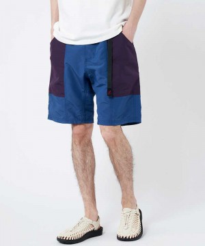 Blue Purple Gramicci Shell Gear Men's Shorts | WYHSOJ391