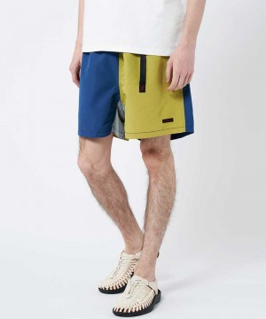 Blue Yellow Gramicci Shell Canyon Men's Shorts | FAPEQJ247