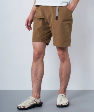 Brown Gramicci Shell Gear Men's Shorts | ABEVSX174