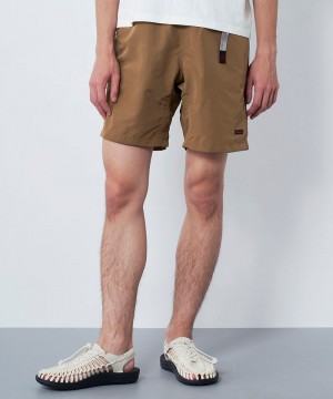 Brown Gramicci Shell Packable Men's Shorts | CEHFQK534