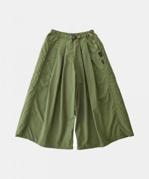 Deep Olive Gramicci Nylon Flare Women's Pants | LHGCXP673