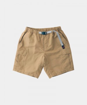 Khaki Gramicci Shell Cargo Men's Shorts | QFVLHE406