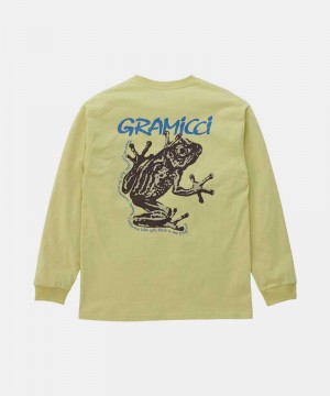 Lemon Gramicci Sticky Frog L/S Unisex Tops | BYICSA879