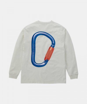 Light Grey Gramicci Carabiner L/S Unisex Tops | WOMTJG109