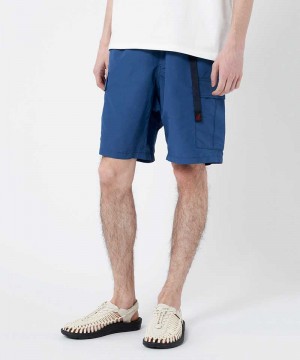 Navy Gramicci Shell Cargo Men's Shorts | SHFUAK120