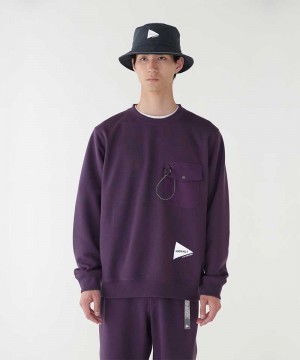 Purple Gramicci Gramicci x and wander Pocket Unisex Tops | ZKNCSI234