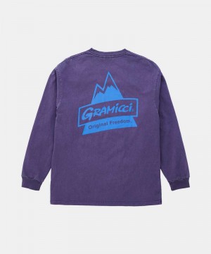 Purple Gramicci Peak L/S Unisex Tops | LUORET456