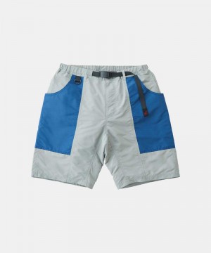 White Blue Gramicci Shell Gear Men's Shorts | RQYXWJ406