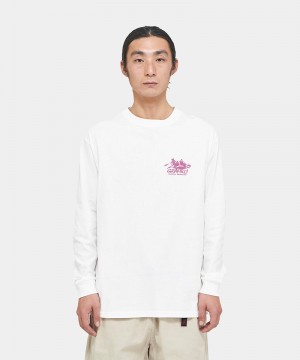 White Gramicci Class 5 L/S Unisex Tops | OURXJY603