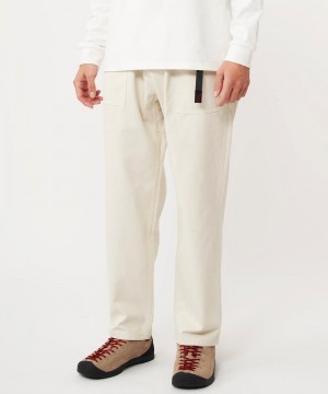 White Gramicci Loose Tapered Ridge Men's Pants | RHECMU586