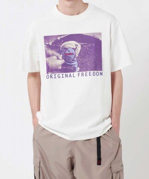 White Gramicci Original Freedom Unisex Tops | SVLAYZ809