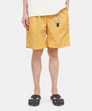 Yellow Gramicci Nylon Loose Men's Shorts | HJQICO682