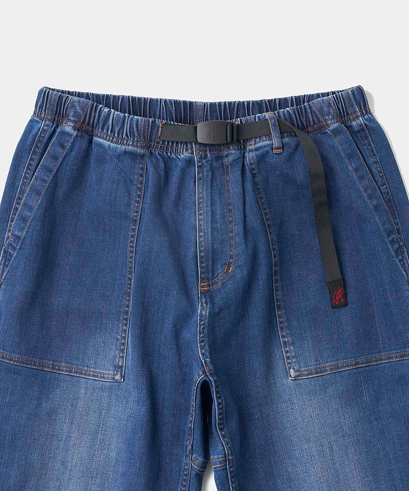 Blue Gramicci Stretch Denim Loose Tapered Ridge Women's Pants | NUMSWF635