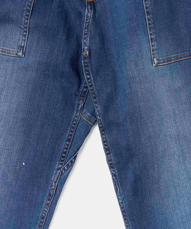 Blue Gramicci Stretch Denim Loose Tapered Ridge Women's Pants | NUMSWF635