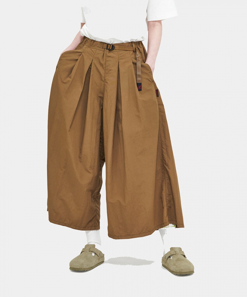 Brown Gramicci Nylon Flare Women's Pants | LAIJSB965