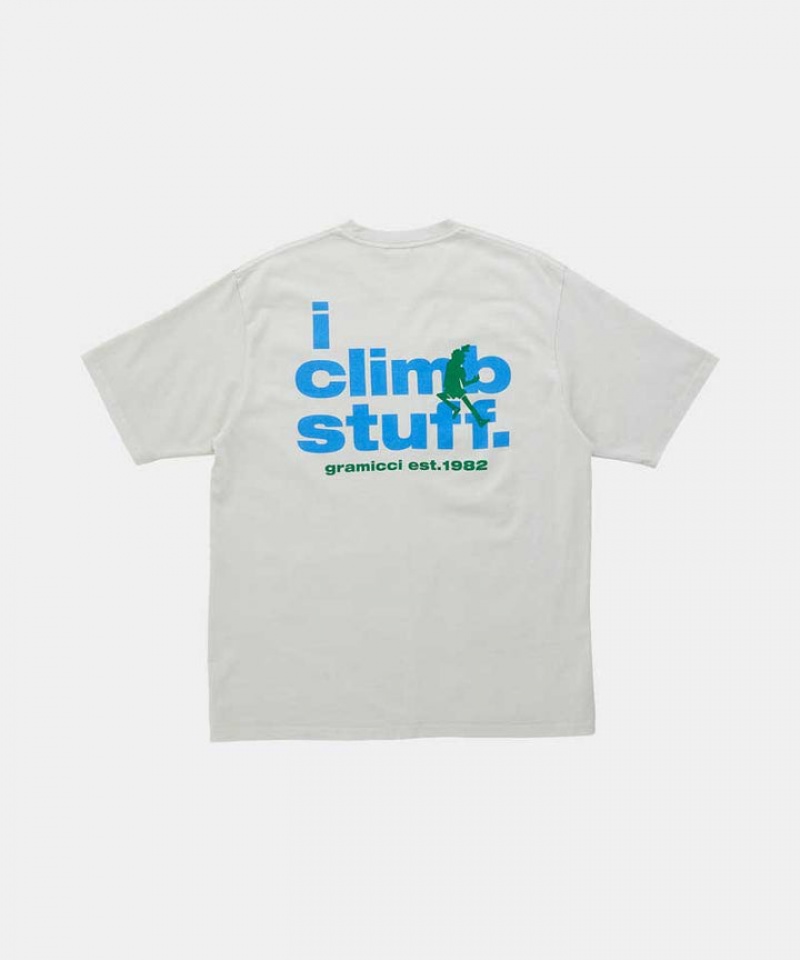 Grey Gramicci I Climb Stuff Unisex Tops | DUBJTF863