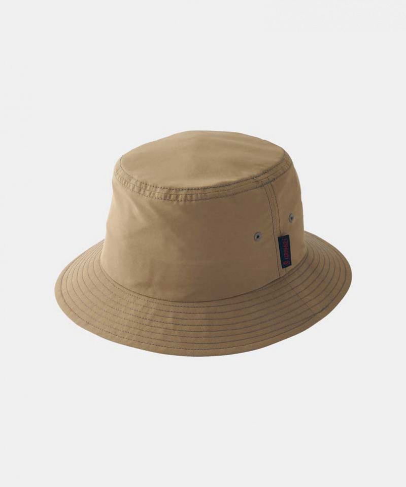 Khaki Gramicci Shell Bucket Unisex Hats | JTFBSH360