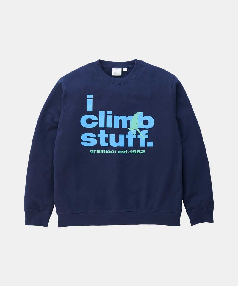 Navy Gramicci I Climb Stuff Unisex Tops | WYSIGJ487