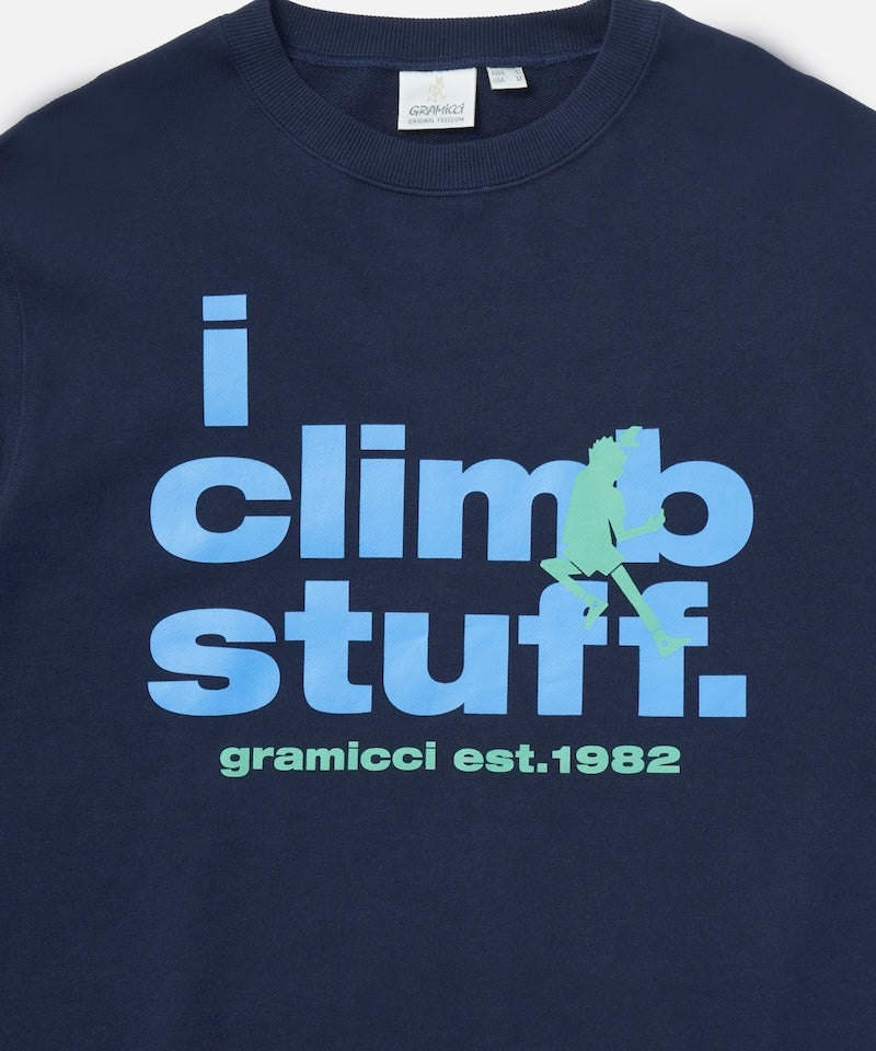 Navy Gramicci I Climb Stuff Unisex Tops | WYSIGJ487