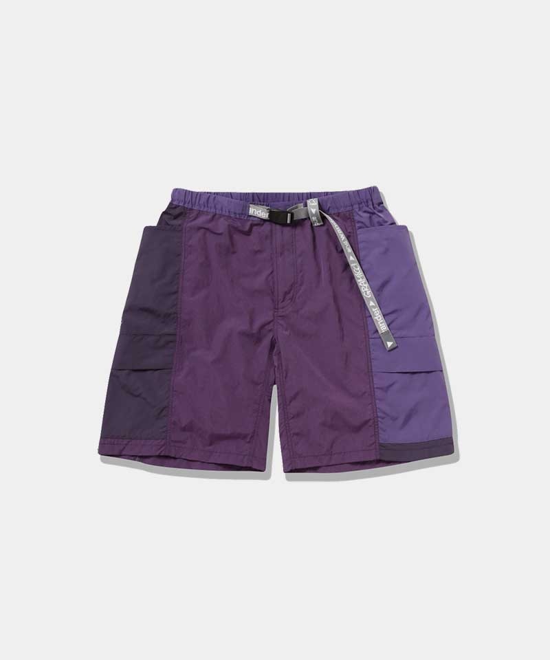 Purple Gramicci Gramicci x and wander Patchwork Wind Men's Shorts | NBAUJC584