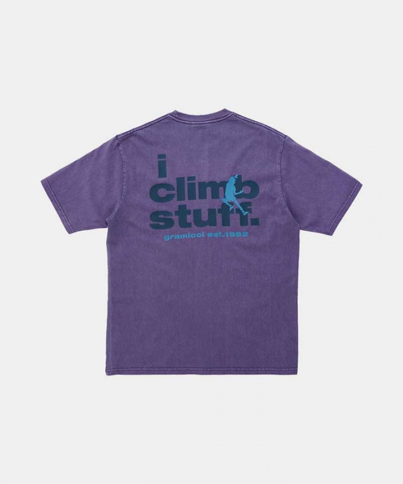 Purple Gramicci I Climb Stuff Unisex Tops | TJSUDV476