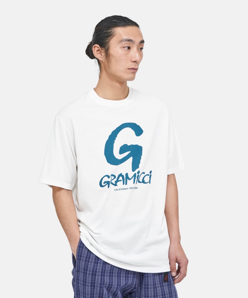 White Gramicci G-Logo Unisex Tops | IEBHVX530