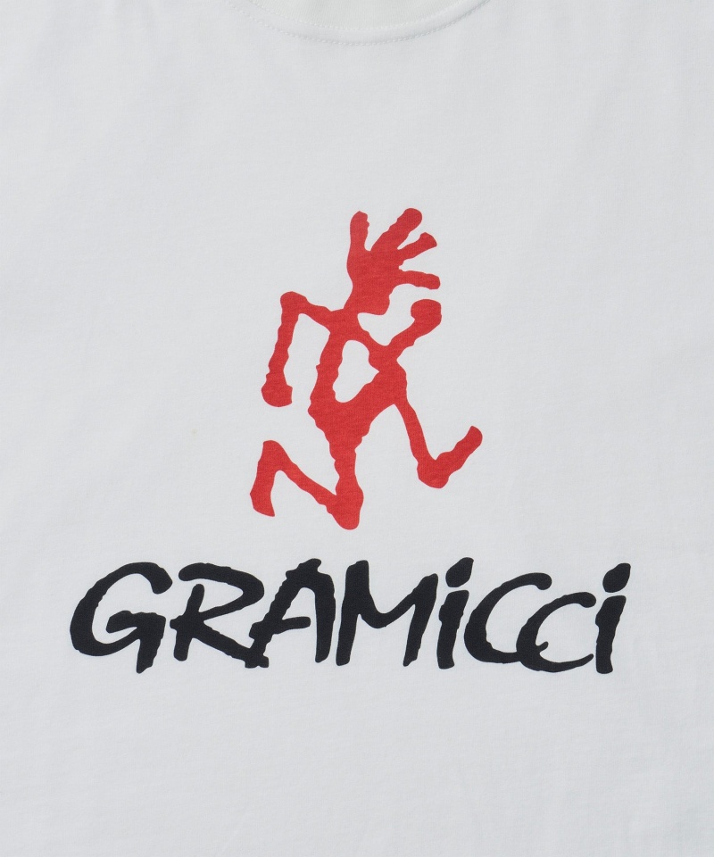 White Gramicci Gramicci Logo Unisex Tops | XWALJT490