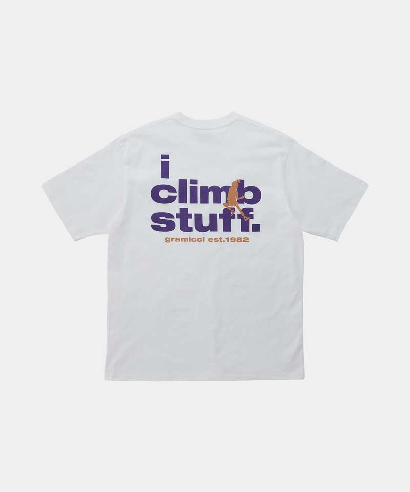 White Gramicci I Climb Stuff Unisex Tops | LWGTIK068