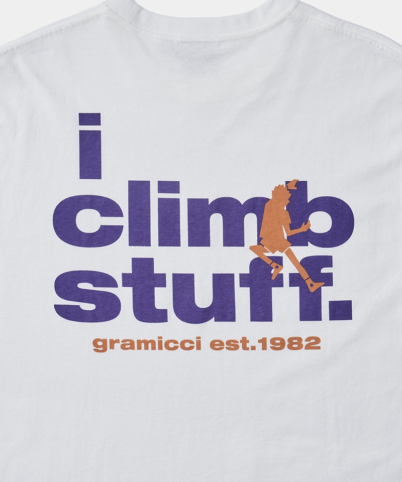 White Gramicci I Climb Stuff Unisex Tops | LWGTIK068