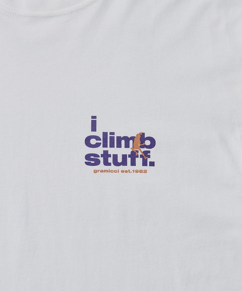 White Gramicci I Climb Stuff Unisex Tops | LWGTIK068