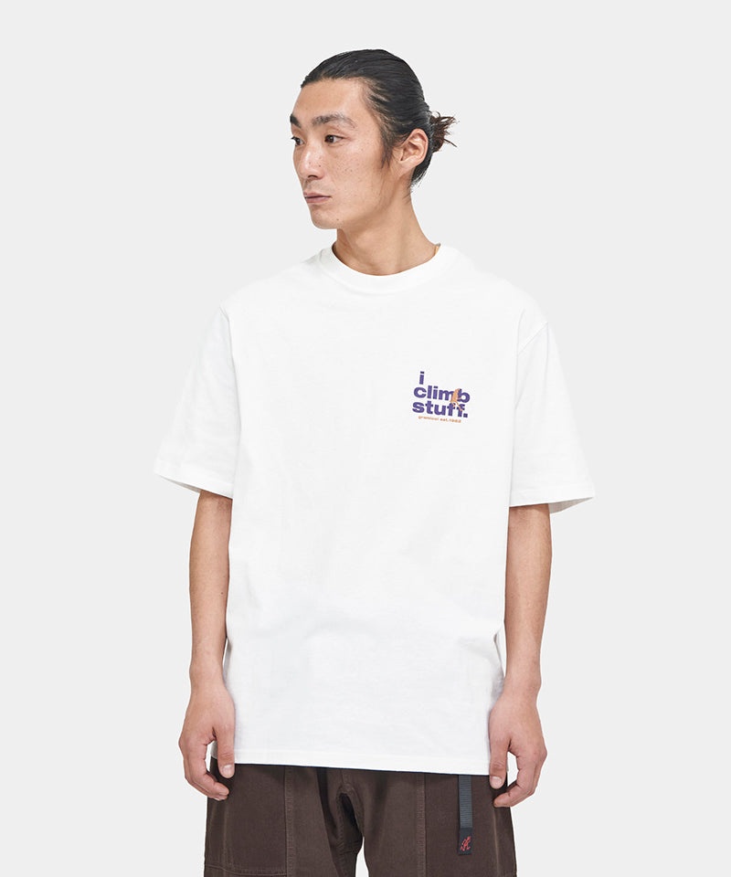 White Gramicci I Climb Stuff Unisex Tops | LWGTIK068