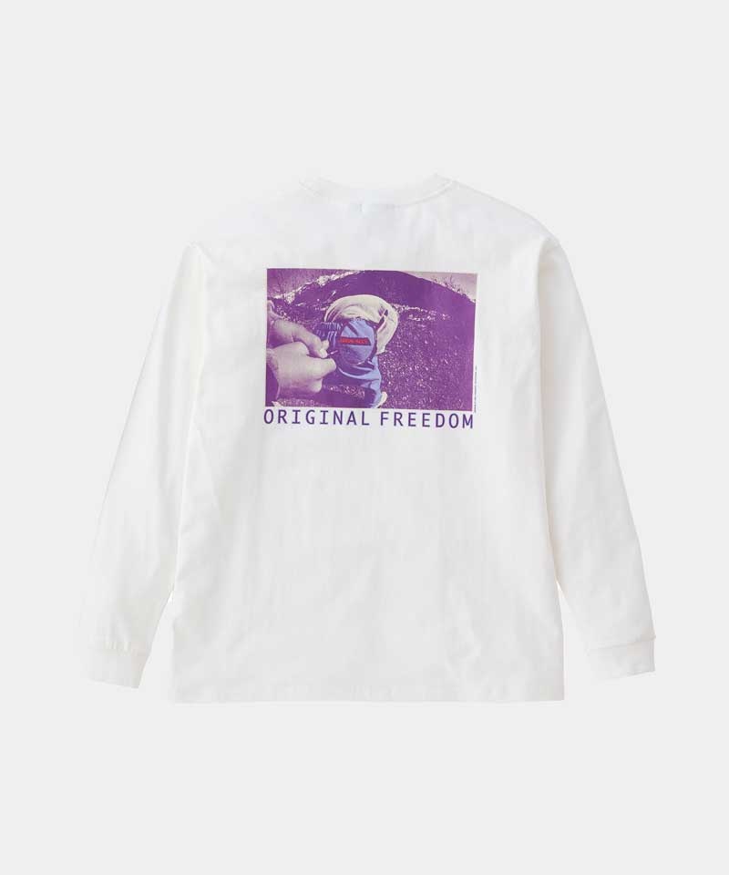 White Gramicci Original Freedom L/S Unisex Tops | XEIVPG645