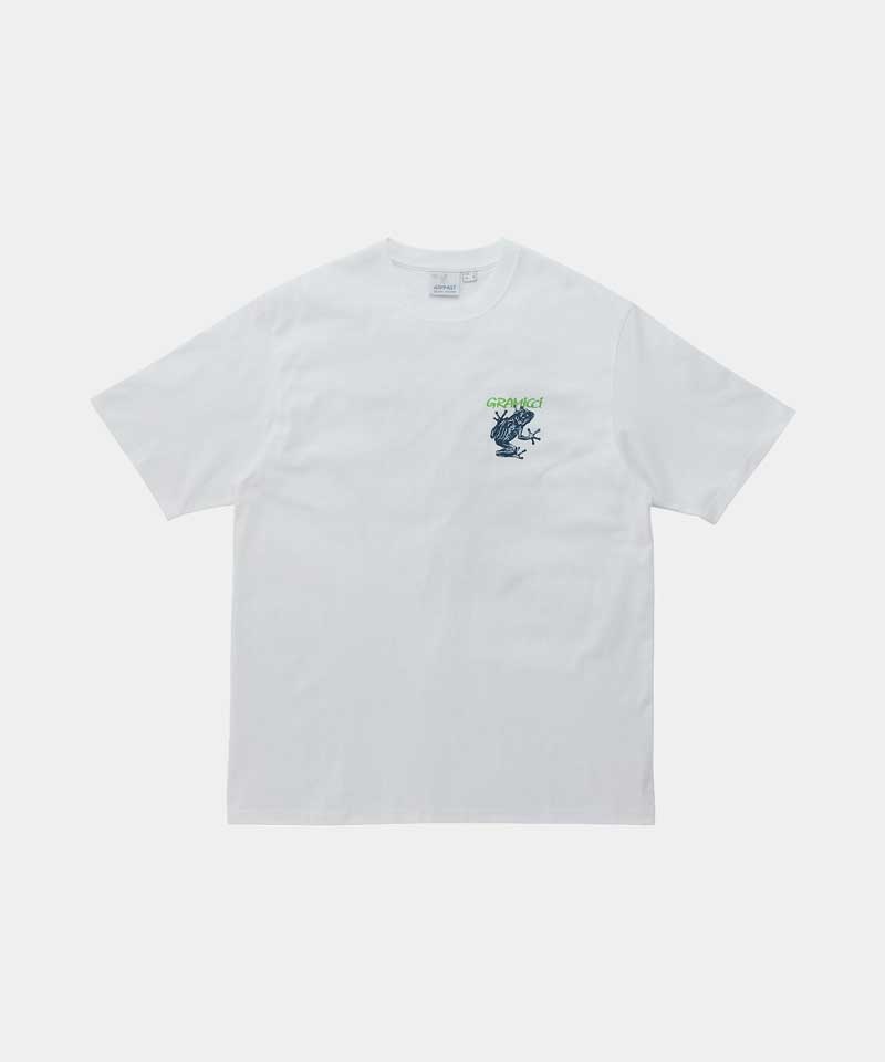 White Gramicci Sticky Frog Unisex Tops | NRHBAF357